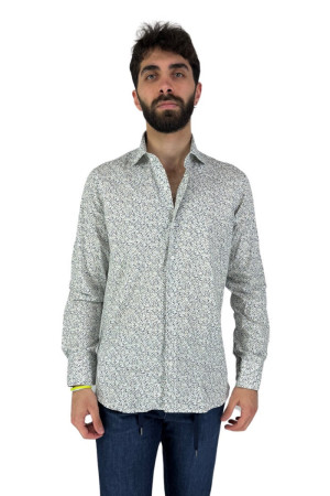 Moro camicia in cotone stretch a fantasia mc8612 [98f70aef]