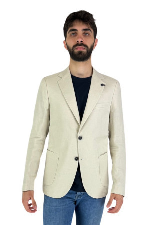 Triple-A giacca monopetto in lino g525-1440c00 [93a4ea1a]