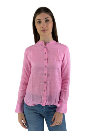 Markup camicia in lino con manica lunga mw13015 [a96816cf]