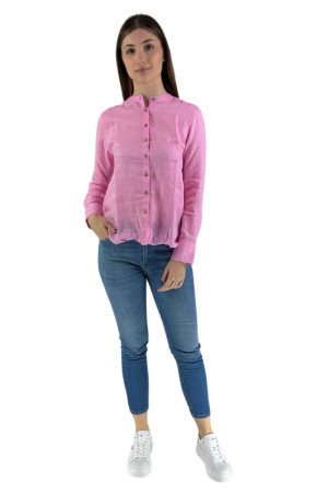 Markup camicia in lino con manica lunga mw13015 [c203d3d8]