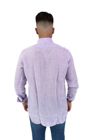 Frarica camicia botton down in lino con taschino bdbus21l0-470m [067d0fa3]