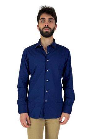 Alviero Martini camicia in cotone elasticizzato con toppe Geo Classic u/1312/ue43 [db9ccad9]