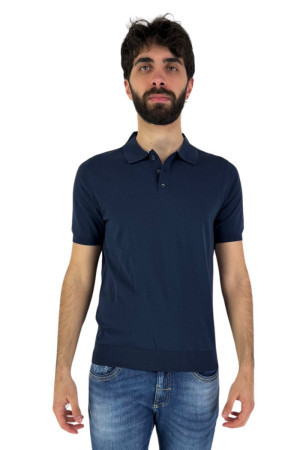 Markup polo in cotone modal con patch logo sul fondo mk690038 [2f34d51f]