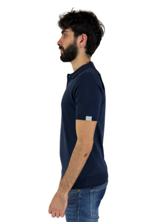 Markup polo in cotone modal con patch logo sul fondo mk690038 [2f34d51f]