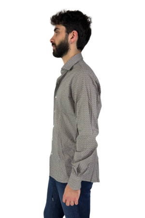 Moro camicia in cotone a microfantasia mc8615 [d27a751a]