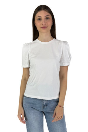 Influencer t-shirt in jersey con maniche a sbuffo 01g0116 [bd41f60b]