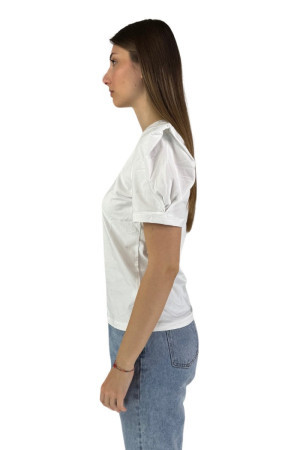 Influencer t-shirt in jersey con maniche a sbuffo 01g0116 [6467b506]