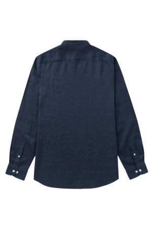 MCS camicia in lino con collo coreano 10msh202-02608 [ec640866]