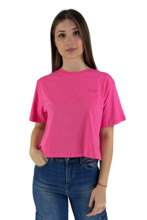 Pyrex t-shirt girocollo cropped con logo ricamato 24epb44759 [5a102086]