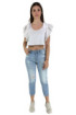 Markup jeans cropped con rotture frontali mw665012 [66a4e7fa]