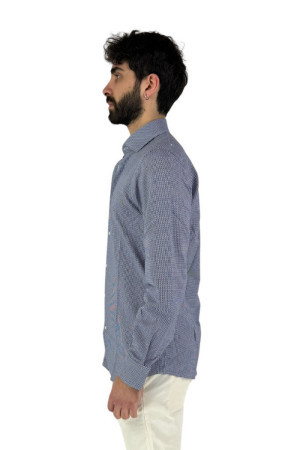 Vipa Camiceria camicia a microfantasia in cotone Bruner [f3e73830]