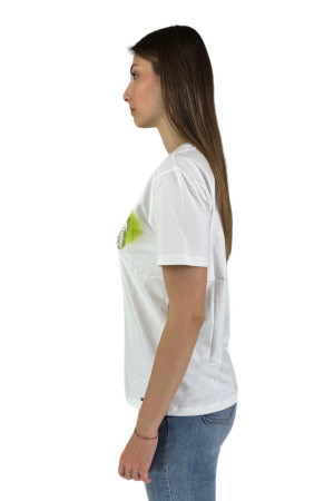 Influencer t-shirt in jersey stretch con stampa ed applicazioni 01g0103 [e3aa8b1f]