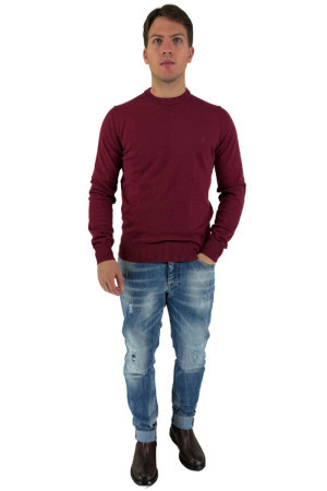 Lumberjack maglia girocollo in cotone e lana cm96341-013 [72ebd747]