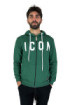 Icon felpa zip in cotone con cappuccio e stampa logo iu8004fz [0bb89957]