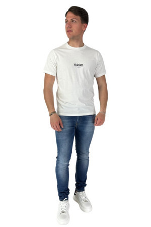 Refrigue t-shirt in jersey di cotone con stampa logo 2816m0040 [7382648b]