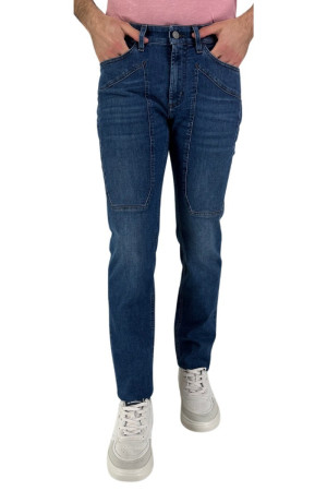 Jeckerson jeans con toppe in denim pe24juppa077john001 d023 [51db602f]