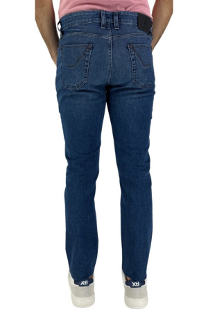 Jeckerson jeans con toppe in denim pe24juppa077john001 d023 [3fe0e226]