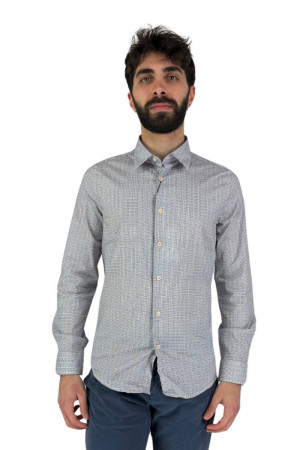 Markup camicia in cotone stretch con microfantasia mk693033 [c3dc4966]