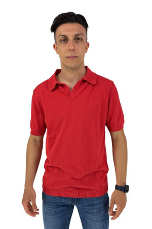 Blauer polo in maglia di cotone 23sblum06426 [60f712eb]