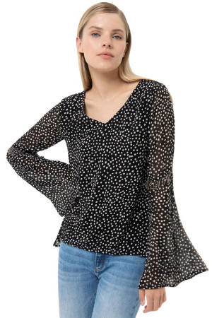 Fracomina blusa ampia in fantasia pois fr24st1028w413r8 [54211d2d]