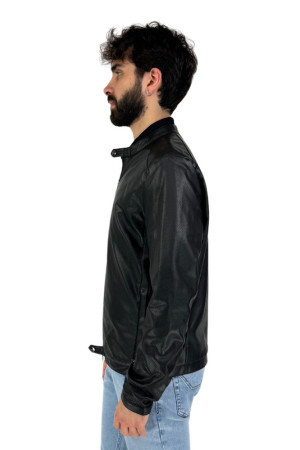 Markup biker con colletto coreano in similpelle traforata mk694020 [9e6f7080]