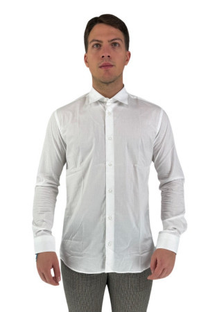 Luca Bertelli camicia in cotone stretch c30650custom [1394e6ce]