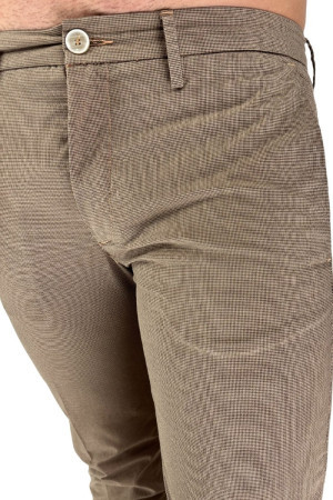 Markup pantaloni in cotone in micro pied de poule mk495144 [320c7a56]