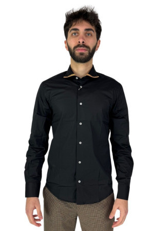 Alviero Martini camicia in cotone slim con dettaglio Geo Classic 1345/ui41 [8ef50f66]