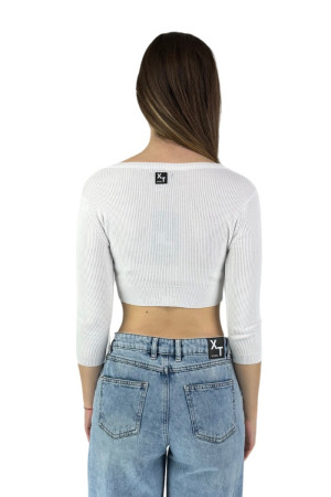 XT Studio cardigan cropped con manica a 3/4 x124st8002k41701 [c9653882]