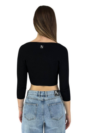 XT Studio cardigan cropped con manica a 3/4 x124st8002k41701 [e267800e]