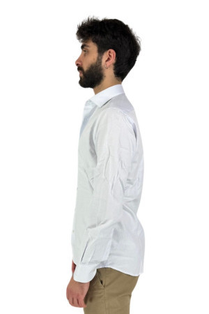 Brouback camicia in cotone con microlavorazioni luxury-asc387 qclax [f3fe3949]