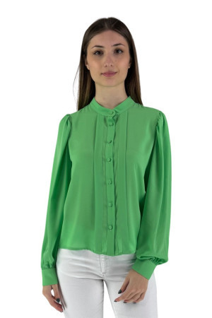 Celye blusa in georgette con colletto alla coreana ss24c0413 [d4a5568d]