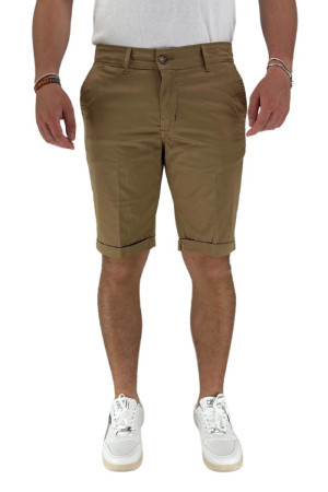 Triple-A bermuda chino in cotone stretch con risvolto sul fondo b234-1302 [61b44e0d]