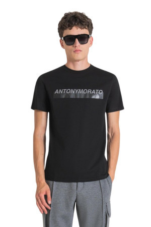 Antony Morato t-shirt slim in cotone con stampa gommata mmks02297-fa100144 [d479e4ad]