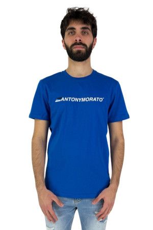 Antony Morato t-shirt slim in cotone con logo a rilievo mmks02359-fa100144 [bf9098c4]