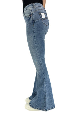 Fracomina jeans bootcut con lavaggio medio bleached Bella fp24sv8040d40193 [44a12045]