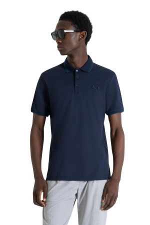 Antony Morato polo regular in piquet con logo ricamato mmks02379-fa100083 [2c616d8e]