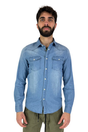 Markup camicia rodeo in denim stone washed mk693019 [0e68eee2]