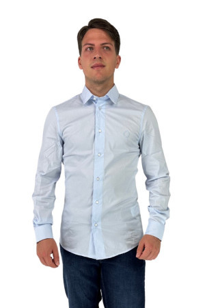 Trussardi camicia in cotone stretch con collo francese 52c00305-1t006268 [faad712d]