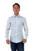 Trussardi camicia in cotone stretch con collo francese 52c00305-1t006268