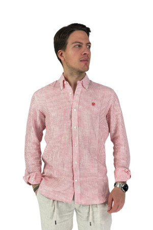 North Sails camicia rigata in lino botton down 664122 [e56bc9f8]