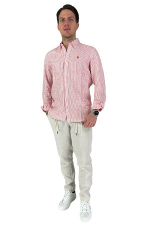 North Sails camicia rigata in lino botton down 664122 [8e000cef]