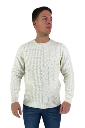 Nerovago maglione girocollo in misto viscosa con lavorazione 731001 [a8d8137a]