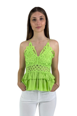 Influencer top di pizzo un viscosa 01x486 [214f85ed]