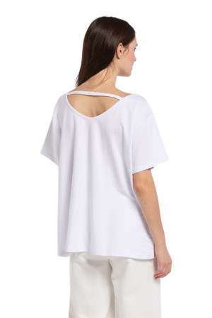 Cafenoir t-shirt girocollo in jersey di cotone con stampa c7jt0104 [81ad3686]