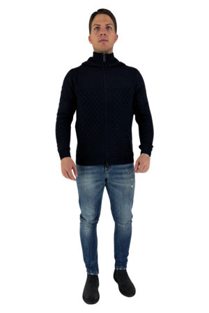 Nerovago cardigan a zip con cappuccio 731129 [b2853fb6]