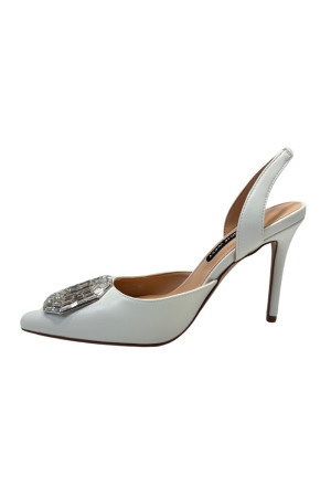 Nine West sandalo in similpelle con gioiello Ellie 4fx 101484407 [1989a553]