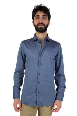 Vipa camicia slim fit a microfantasia Armilia [15f22472]