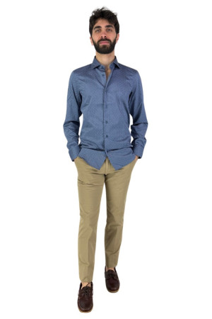 Vipa camicia slim fit a microfantasia Armilia [7e99e165]