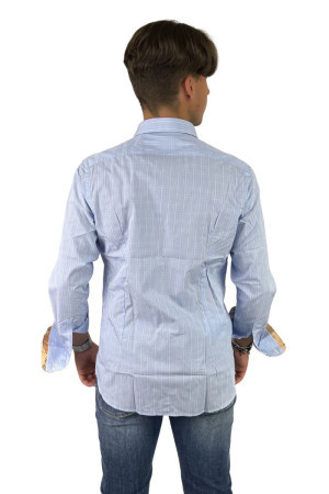 Alviero Martini camicia in cotone a quadri slim fit u1308/ue26 [377595d7]